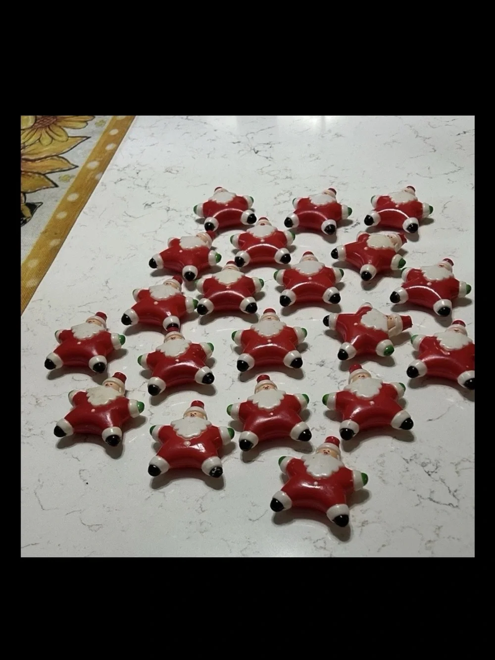 Vintage blow mold light covers Red Santa Star  set of 20